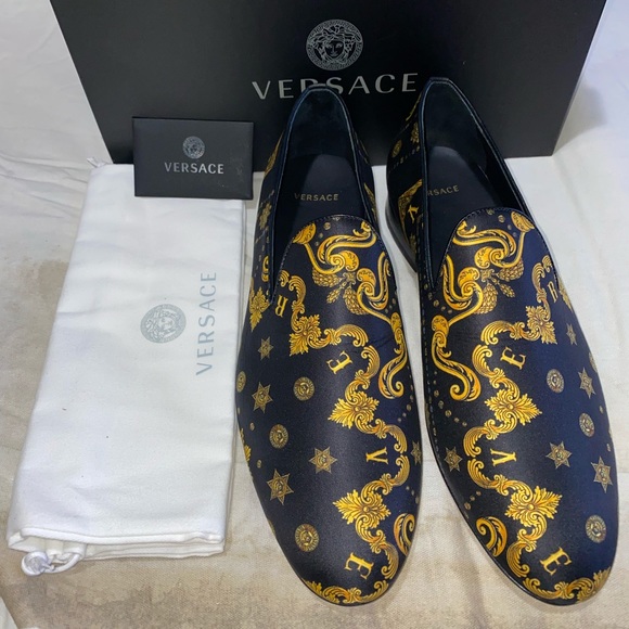 Versace | Shoes | Versace Mens Black Gold Size 47 Euro  display picture 3